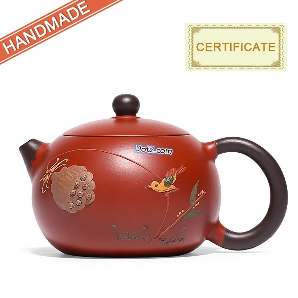 Yixing Red Clay Xi Shi Lotus Teapot